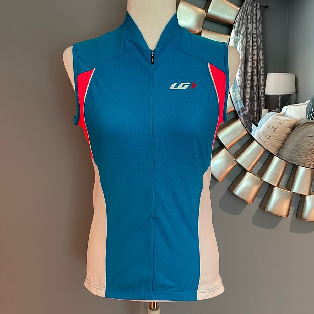 Women's Blue Sleeveless Cycling Jersey